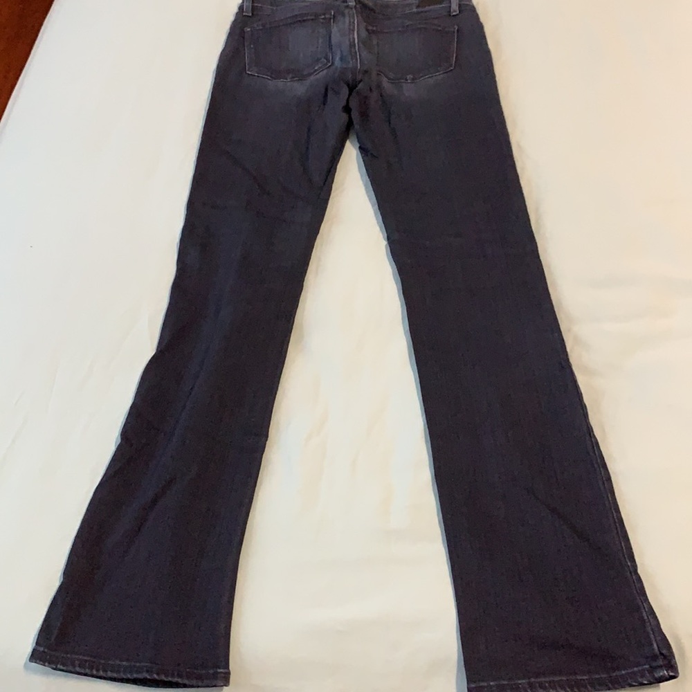 🤩 PAIGE Midlake Skyline Straight leg 34” super soft ink blue stretchy jeans - Picture 4 of 16
